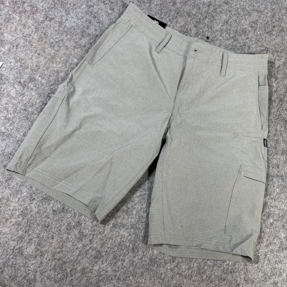 ONeill Crossover Hybrid Shorts Mens 30 Grey Micro Stripe Stretch Cargo Quick Dry